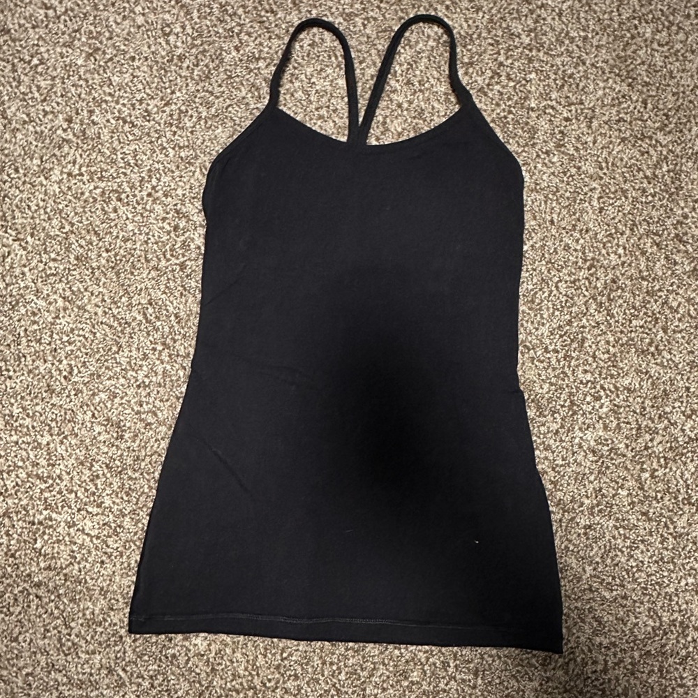 Women's Lululemon black Power Y Tank Top